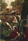 Jacopo Robusti Tintoretto Wall Art - Baptism of Christ [detail 1]